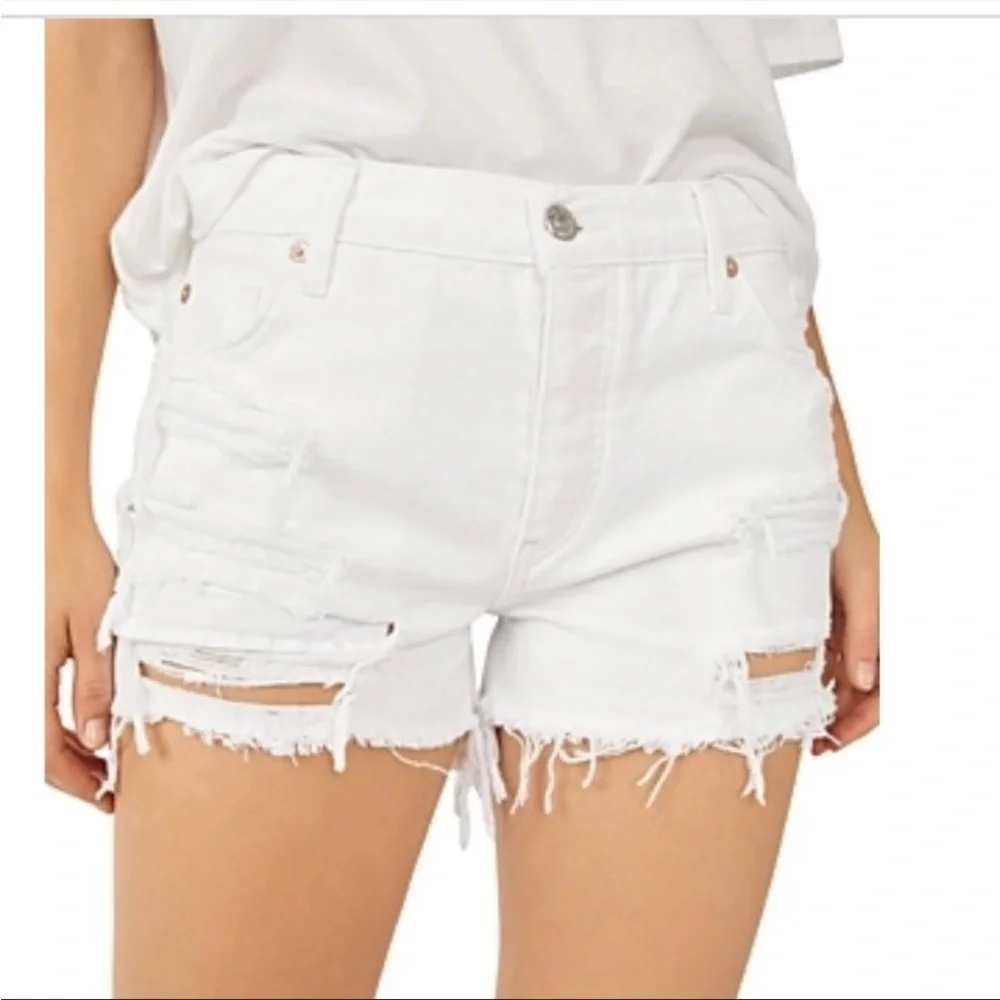 Free People Maggie Distressed Shorts - Picture 3 of 12